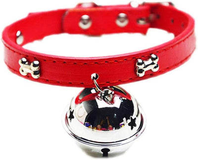 Dog Collars with Bell Cute Bling Pet Collar for Puppies Cats Durable Necklace Adjustable Collar