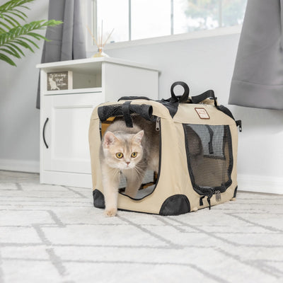 Pet Carrier Beige, PC201B, Multiple Pockets