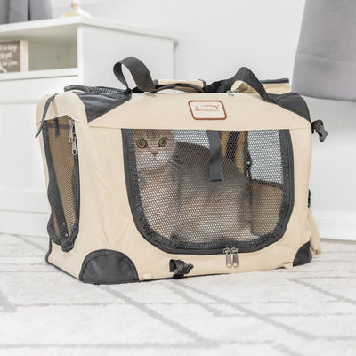 Pet Carrier Beige, PC201B, Multiple Pockets