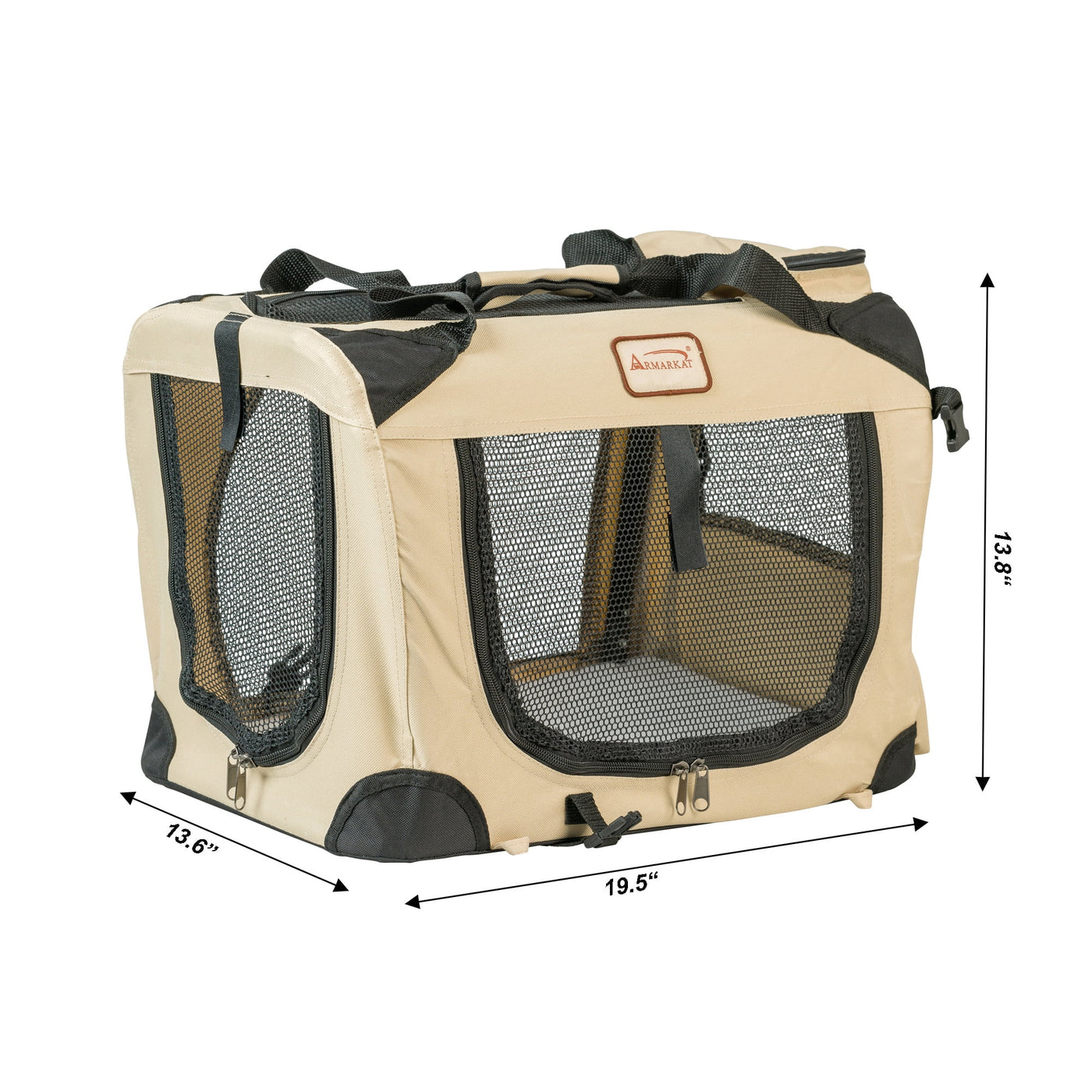 Pet Carrier Beige, PC201B, Multiple Pockets