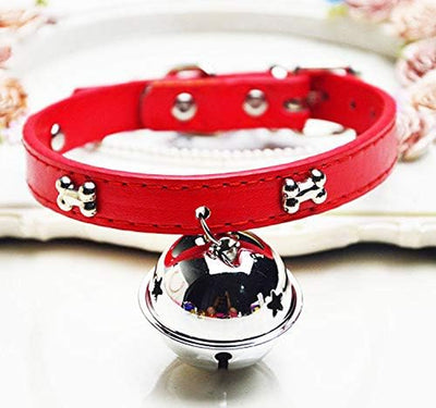 Dog Collars with Bell Cute Bling Pet Collar for Puppies Cats Durable Necklace Adjustable Collar