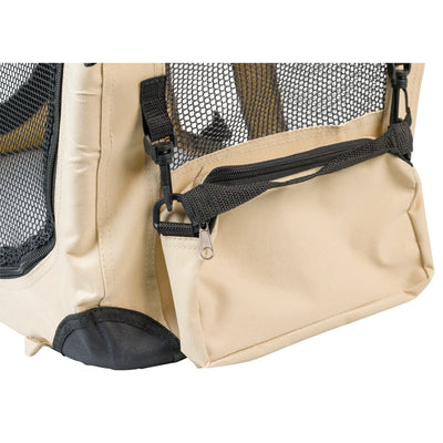 Pet Carrier Beige, PC201B, Multiple Pockets