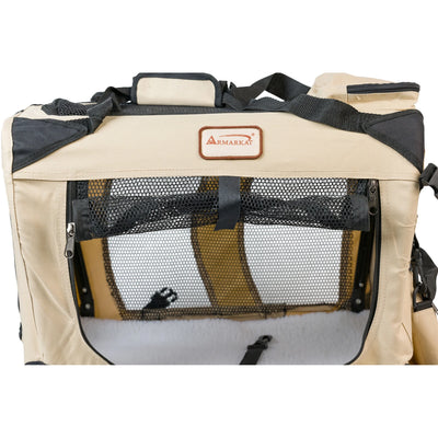 Pet Carrier Beige, PC201B, Multiple Pockets