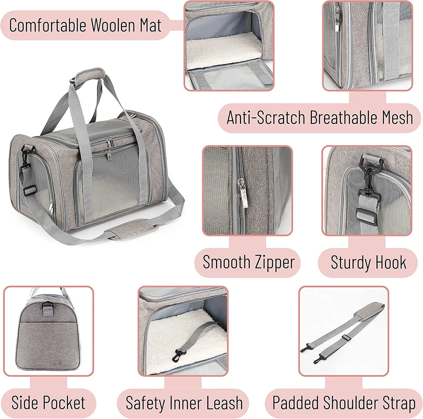 - Pet Carrier, Cat Carrier, Dog Carrier, Cat Bag Carrier, Cat Travel Carrier